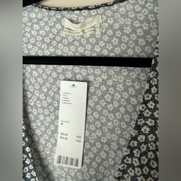 Urban Outfitters Womens Black White Knit Ruffle Cropped Babydoll Button Up Top M - Picture 2 of 10